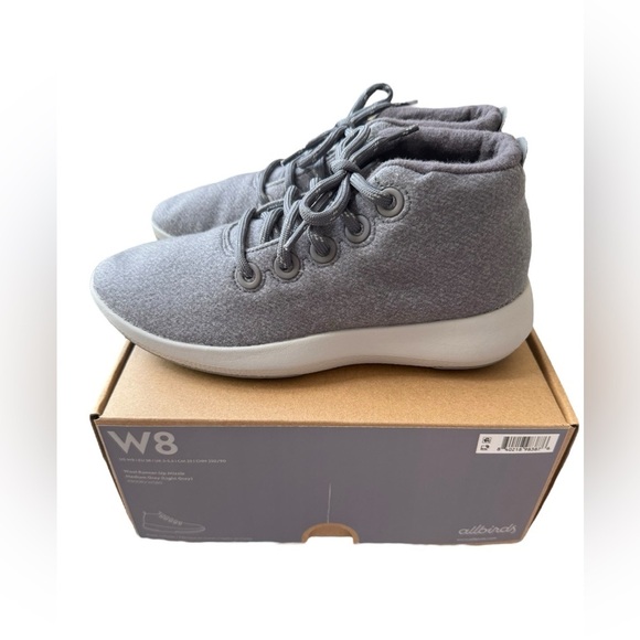 NIB Allbirds Women’s Wool Runner Up Mizzles Shoes in Light Grey in size 8 - Picture 2 of 8